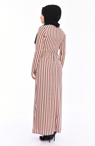 Striped Dress 4169-06 Powder 4169-06