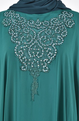 Smaragdgrün Hijab Kleider 1003-01