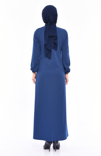 Abaya mit Reissverschluss 3051-04 Indigo 3051-04