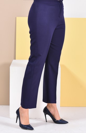 Large size Straight cuff Trousers 1110-13 Navy 1110-13