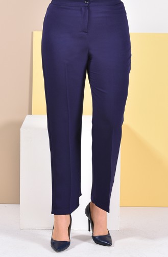 Large size Straight cuff Trousers 1110-13 Navy 1110-13