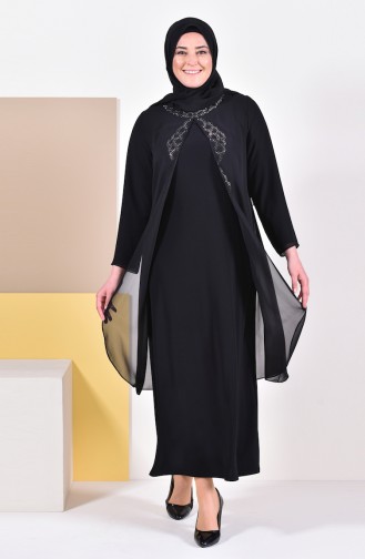 Habillé Hijab Noir 1046-01