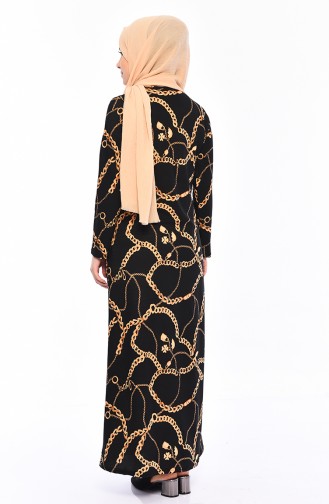 Black Hijab Dress 8800-03