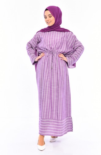 Striped Dress 0308-05 Lilac 0308-05