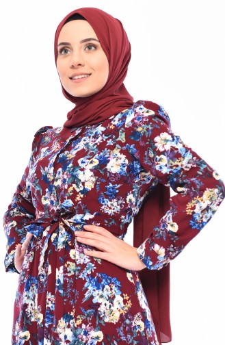 فستان كاجوال بتصميم مورُد 2057-02 لون بنفسجي 2057-02