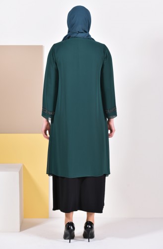 Emerald Green Hijab Dress 1045-02