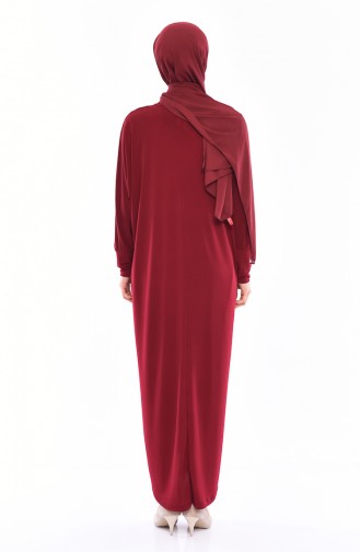 Bat Sleeve Sandy Dress 9020-03 Bordeaux 9020-03