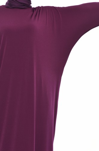 فستان ساندي واكمام واسعة 9020-04 لون بنفسجي 9020-04