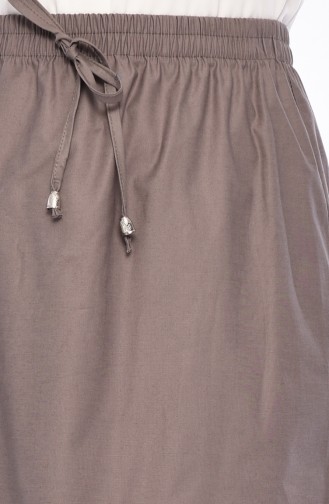 Beli Lastikli Etek 1001B-01 Koyu Vizon