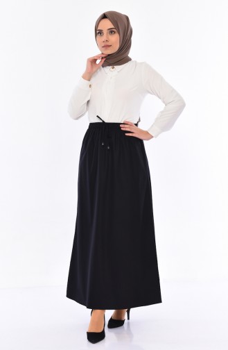 Plated Waist Skirt 1010C-01 Black 1010C-01