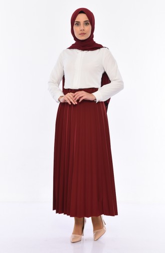 Dark Claret Red Skirt 5224-04