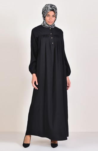 Black Hijab Dress 1195-08