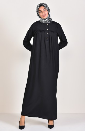 Schwarz Hijab Kleider 1195-08