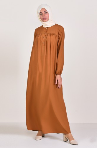 Tan Hijab Dress 1195-09