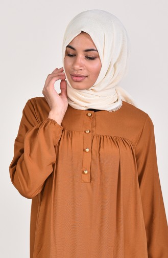 Tan Hijab Dress 1195-09