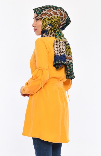 Belted Tencel Tunic 0719-02 Yellow 0719-02