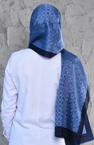 Karaca Monogram Şal Eşarp 90575-06 Lacivert Mavi