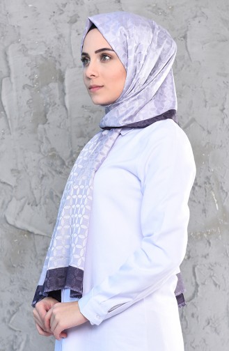 Karaca Monogram Patterned Shawl  90575-11 Cream Smoked 90575-11