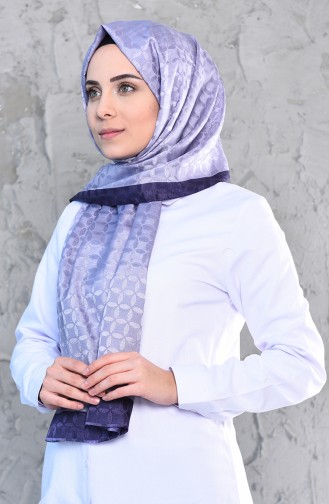 Karaca Monogram Patterned Shawl 90575-13 Lilac Light Purple 90575-13