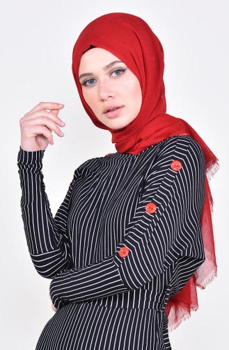Schwarz Hijab Kleider 3069-01