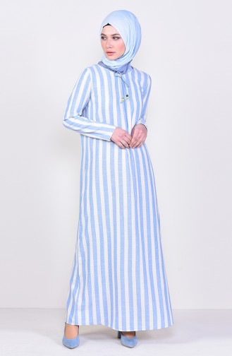 Striped A Pile Dress 2479-05 Blue 2479-05