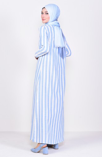 Striped A Pile Dress 2479-05 Blue 2479-05