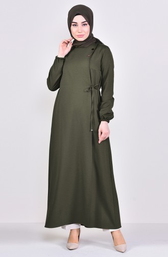 Tie Side Abaya 6814-02 Khaki 6814-02