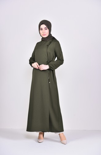 Tie Side Abaya 6814-02 Khaki 6814-02