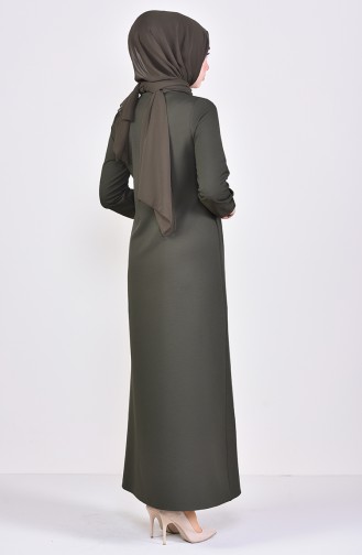 Tie Side Abaya 6814-02 Khaki 6814-02