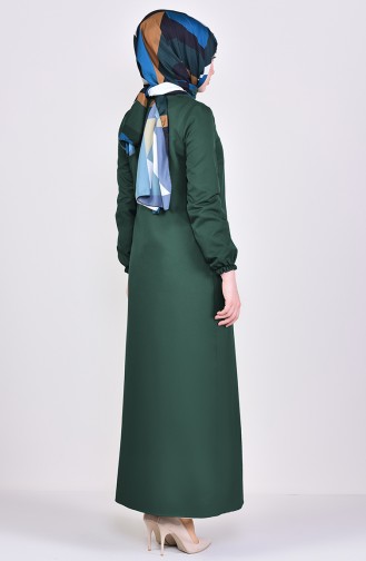 Tie Side Abaya  6814-05 Emerald Green 6814-05