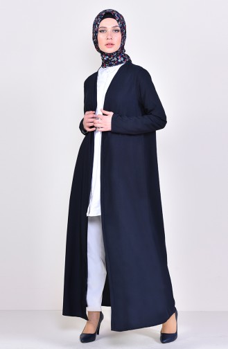 BENGISU Long Viscose Cardigan 4028-06 Navy Blue 4028-06