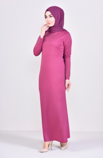 فستان زهري باهت 4005-06