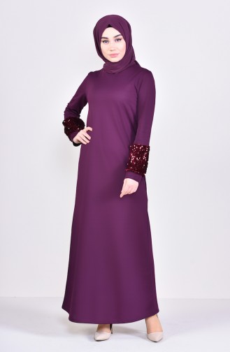 Robe a Paillettes 4011-03 Plum 4011-03