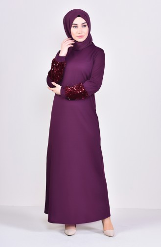 Robe a Paillettes 4011-03 Plum 4011-03