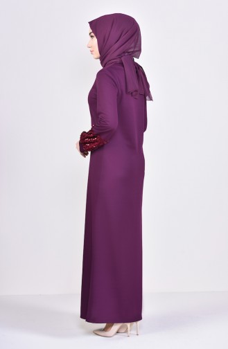 Robe a Paillettes 4011-03 Plum 4011-03