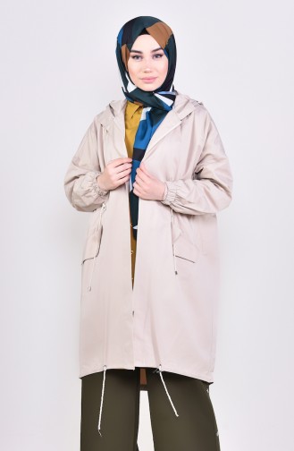 Trench Coat a Capuche 6795-04 Beige 6795-04