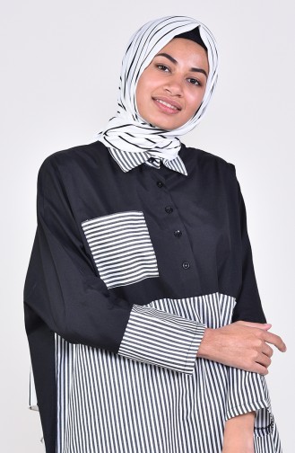 Reglan Kol Garnili Cepli Tunik 2478-04 Siyah 2478-04