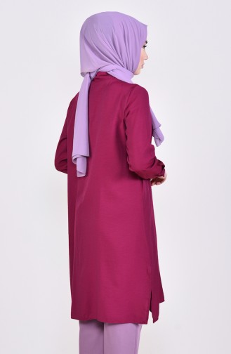 Viscose Slit Tunic 2480-07 Plum 2480-07