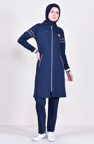 Hooded Tracksuit 1010-05 Navy Red 1010-05