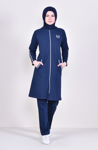 Zippered Tracksuit 1050-01 Navy 1050-01