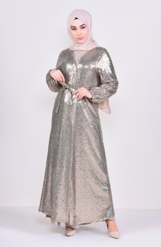 Payetli Abaya 7833-03 Vizon