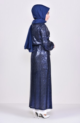 Pailletten Abaya 7833-07 Dunkelblau 7833-07