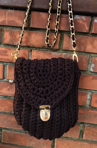 Cotton Knitted Shoulder Bag 2023-01 Dark Coffee 2023-01