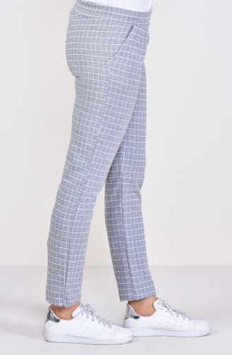 Checkered Straight Leg Pants 1001-06 Dark Gray 1001-06