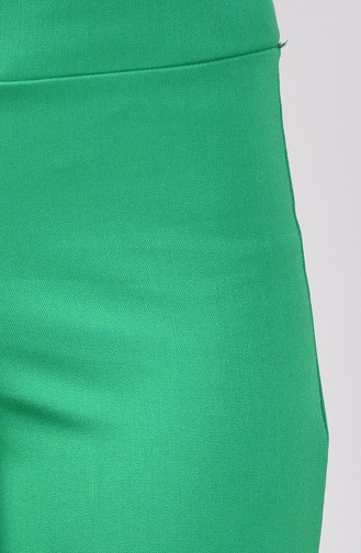 Gabardin İspanyol Paça Pantolon 2300-03 Çimen Yeşili