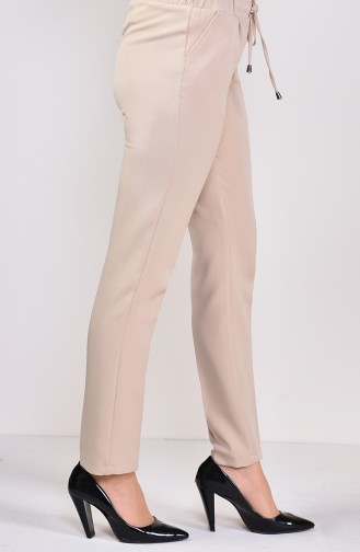 Lace-up Straight cuff Pants 1953-05 Beige 1953-05