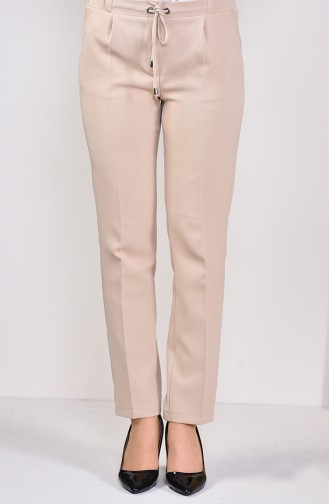 Lace-up Straight cuff Pants 1953-05 Beige 1953-05