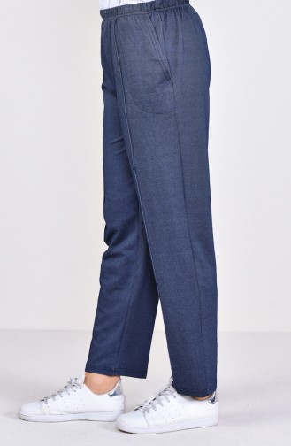 Pantalon avec Poches 7852-02 Bleu Marine 7852-02