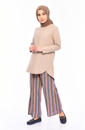 Striped Plenty Cuff Trousers 2023-03 Tobacco 2023-03