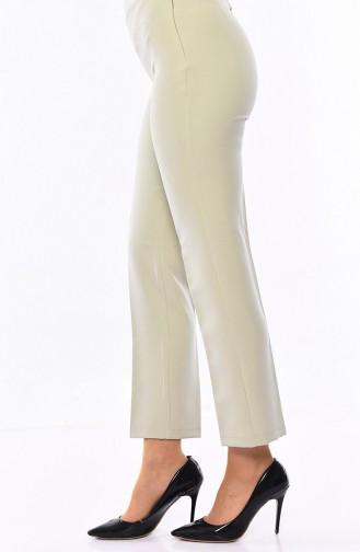 Side Zippered Lycra Pants 9010-02 Stone 9010-02